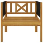 vidaXL 7-dielna záhradná sedacia súprava+podložky, krémová, akácia – Obrázok 9