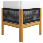 vidaXL 7-dielna záhradná sedacia súprava+podložky, krémová, akácia – Obrázok 7