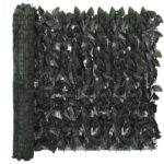 vidaXL Balkónová markíza s tmavozelenými listami 400x75 cm