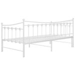 vidaXL Rám rozkladacej pohovky biely kovový 90x200 cm – Obrázok 9