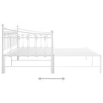 vidaXL Rám rozkladacej pohovky biely kovový 90x200 cm – Obrázok 11