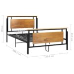 vidaXL Posteľný rám kovový 120x200 cm – Obrázok 6
