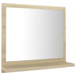 vidaXL Kúpeľňové zrkadlo, dub sonoma 40x10,5x37 cm, kompozitné drevo – Obrázok 2