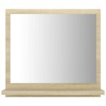 vidaXL Kúpeľňové zrkadlo, dub sonoma 40x10,5x37 cm, kompozitné drevo – Obrázok 5