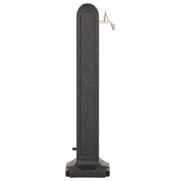 vidaXL Záhradný stĺpik na vodu s kohútikom antracitový vzhľad kameňa – Obrázok 4