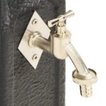 vidaXL Záhradný stĺpik na vodu s kohútikom antracitový vzhľad kameňa – Obrázok 5