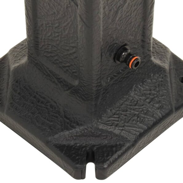 vidaXL Záhradný stĺpik na vodu s kohútikom antracitový vzhľad kameňa – Obrázok 6