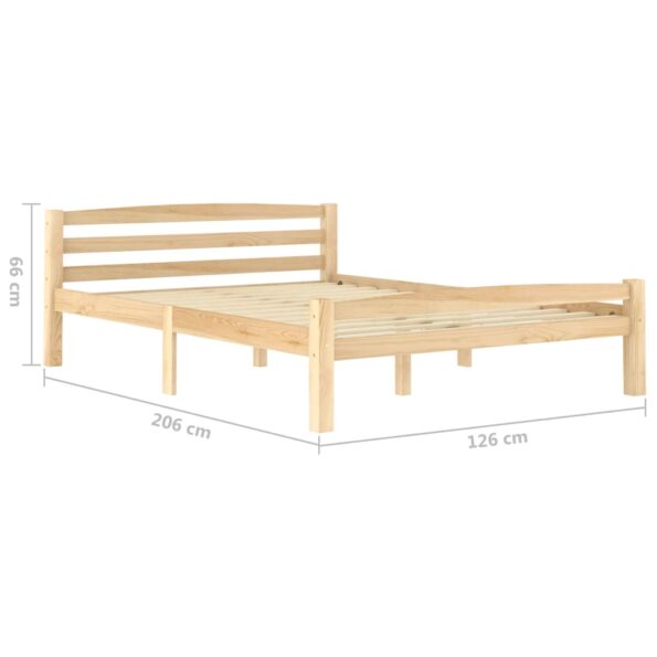 vidaXL Posteľný rám, borovicový masív 120x200 cm – Obrázok 7