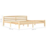 vidaXL Posteľný rám, borovicový masív 200x200 cm – Obrázok 7