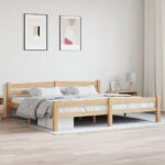 vidaXL Posteľný rám, borovicový masív 200x200 cm