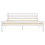vidaXL Posteľný rám, biely, borovicový masív 160x200 cm – Obrázok 4