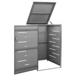 vidaXL Ohrada na 1 odpadkový kôš 69x77,5x115 cm nehrdzavejúca oceľ – Obrázok 5