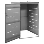 vidaXL Ohrada na 1 odpadkový kôš 69x77,5x115 cm nehrdzavejúca oceľ – Obrázok 6