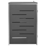 vidaXL Ohrada na 1 odpadkový kôš 69x77,5x115 cm nehrdzavejúca oceľ – Obrázok 8