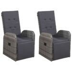 vidaXL 5-dielna záhradná jedálenská súprava sivá – Obrázok 3