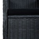 vidaXL 7-dielna záhradná jedálenská súprava tmavosivá – Obrázok 11