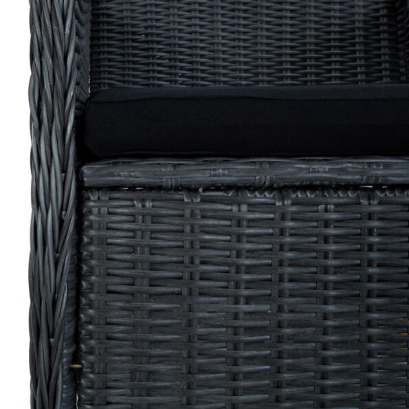 vidaXL 7-dielna záhradná jedálenská súprava tmavosivá – Obrázok 11