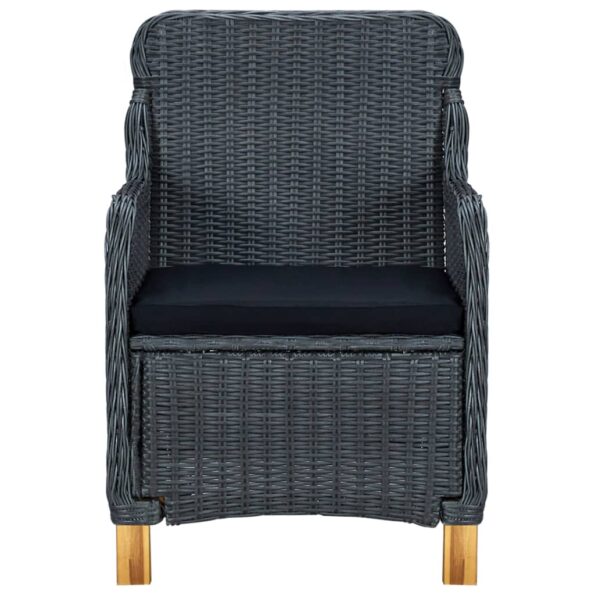 vidaXL 7-dielna záhradná jedálenská súprava tmavosivá – Obrázok 8