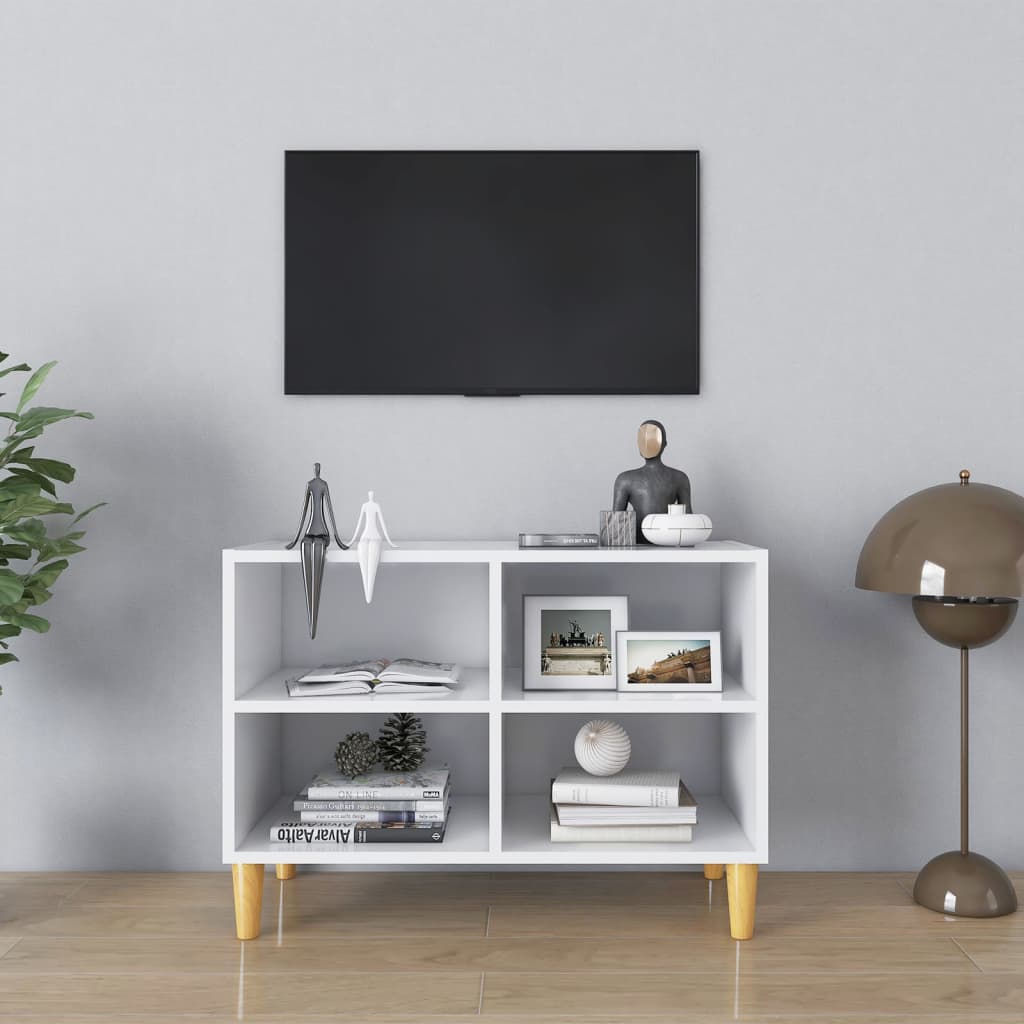VXL8720286357323_m_en_hd_1.jpg vidaXL TV stolík nohy z masívneho dreva biely 69,5x30x50 cm – Obrázok 1
