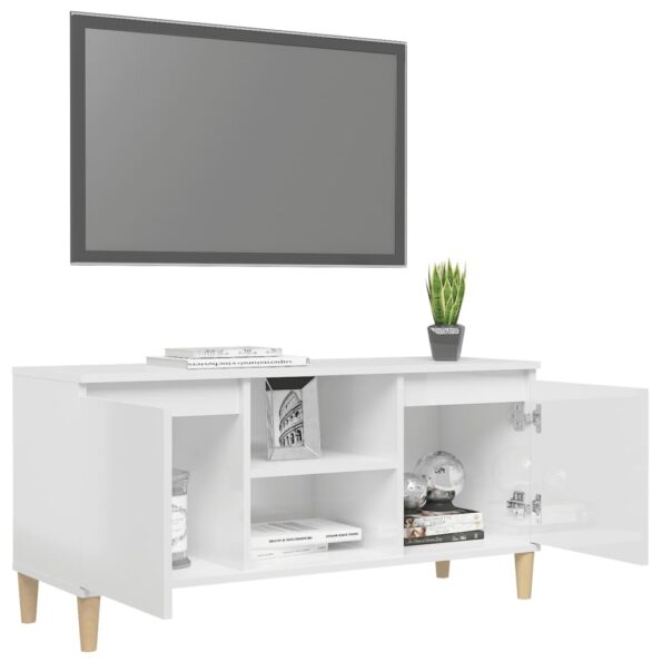 VXL8720286357743_g_en_hd_2.jpg vidaXL TV stolík nohy z masívneho dreva lesklý biely 103,5x35x50 cm – Obrázok 4