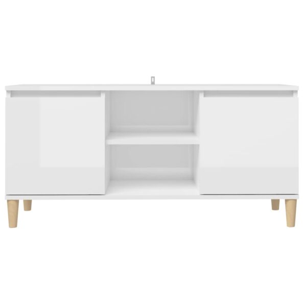 VXL8720286357743_g_en_hd_3.jpg vidaXL TV stolík nohy z masívneho dreva lesklý biely 103,5x35x50 cm – Obrázok 5