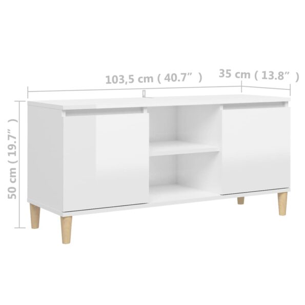 VXL8720286357743_g_en_hd_6.jpg vidaXL TV stolík nohy z masívneho dreva lesklý biely 103,5x35x50 cm – Obrázok 8