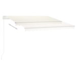 vidaXL Samostatne stojaca automatická markíza 300x250 cm krémová – Obrázok 5