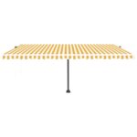 vidaXL Automatická markíza, LED a senzor vetra 500x300 cm, žltá/biela – Obrázok 5