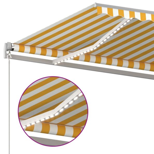 VXL8720286401170_g_en_hd_6.jpg vidaXL Automatická markíza, LED a senzor vetra 500x300 cm, žltá/biela – Obrázok 7