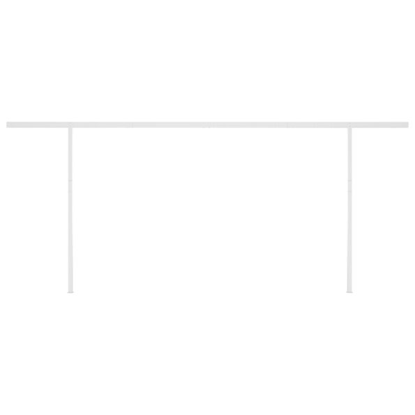 vidaXL Automaticky zaťahovacia markíza so stĺpikmi 6x3 m modro-biela – Obrázok 7