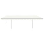 vidaXL Automaticky zaťahovacia markíza so stĺpikmi 6x3 m krémová – Obrázok 4