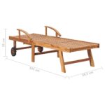 vidaXL Lehátka s vankúšmi a stolom 2 ks teakové drevo – Obrázok 9