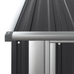 vidaXL Záhradná kôlňa, antracitová 180,5x97x209,5 cm, pozinkovaná oceľ – Obrázok 5