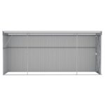 vidaXL Nástenná záhradná kôlňa sivá 118x382x178 cm pozinkovaná oceľ – Obrázok 5