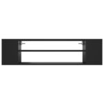 vidaXL Závesná TV skrinka, čierna 100x30x26,5 cm, kompozitné drevo – Obrázok 4