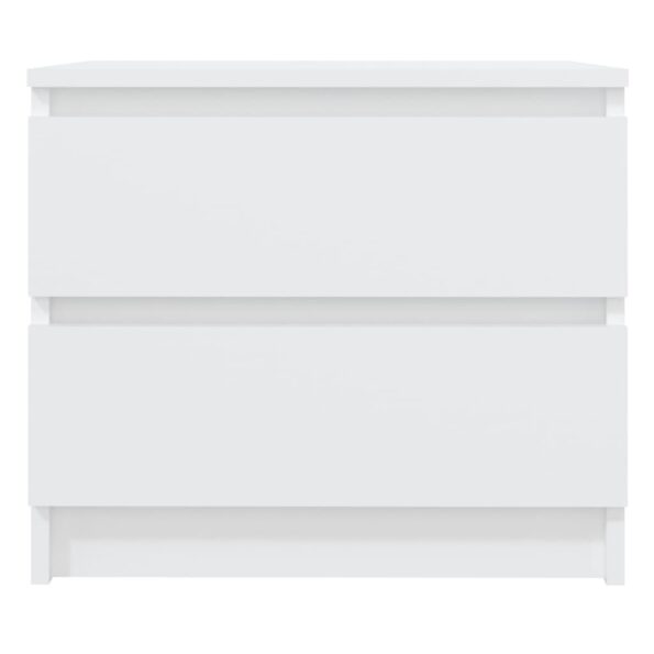 vidaXL Nočné stolíky 2 ks biele 50x39x43,5 cm drevotrieska – Obrázok 5