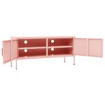 vidaXL TV skrinka ružová 105x35x50 cm oceľ – Obrázok 8