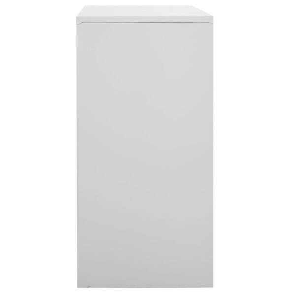 vidaXL Uzamykacia skriňa bledosivá 90x45x92,5 cm oceľová – Obrázok 4