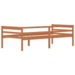 vidaXL Posteľný rám medovo-hnedý borovicový masív 90x200 cm – Obrázok 6