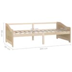 vidaXL 3-miestna denná posteľ masívna borovica 90x200 cm – Obrázok 8
