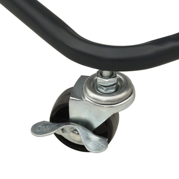 vidaXL Vozík s 3 poschodiami čierny 43x34x79 cm oceľ – Obrázok 6