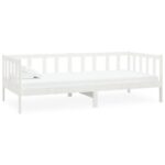 vidaXL Denná posteľ biela borovicový masív 90x200 cm – Obrázok 2