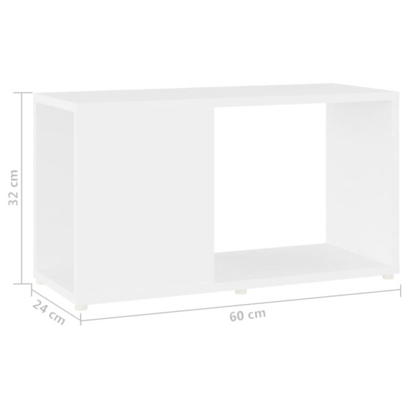vidaXL TV skrinka, biela 60x24x32cm, drevotrieska – Obrázok 7
