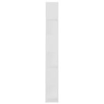 vidaXL Knižnica deliaca stena biela 60x24x186 cm – Obrázok 6