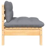 vidaXL 2-miestna záhradná pohovka a sivé podložky borovicové drevo – Obrázok 4