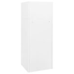 vidaXL Skriňa na sedlo biela 53x53x140 cm oceľová – Obrázok 4