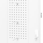 vidaXL Skriňa na sedlo biela 53x53x140 cm oceľová – Obrázok 7