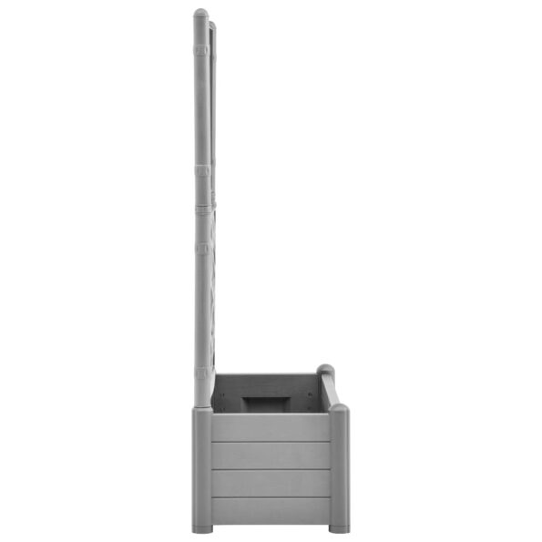 vidaXL Záhradný kvetináč s mriežkou 100x43x142 cm PP kamenný sivý – Obrázok 4