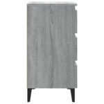 vidaXL Nočný stolík s kovovými nožičkami sivý dub sonoma 40x35x69 cm – Obrázok 6
