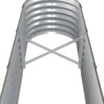 vidaXL Vyvýšený záhradný záhon pozinkovaná oceľ 260x40x36 cm sivý – Obrázok 5